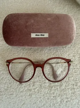 U68-101 Miu Women S Eyeglass Full Rim Vmu04p Pink Frame Gold Hardware And Case