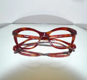 Vmu07l Miu 300 Eyeglasses Gold/cherry Red Tortoiseshell Frame 51-18 140