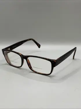 54-17-150 Modern Optical Slick Eyeglasses Tortoise Rectangle Frames
