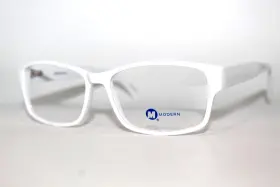 Modern Optical 675254160819 New Slick White Authentic Eyeglasses Frames 57-17-150mm