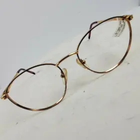 54.18.135 Monet Mt-59 Vintage Eyeglasses Msrp 195 Gold Lavender Spring Hinges