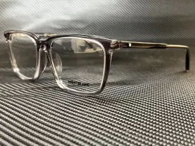 Mb0011oa Mont Blanc 889652209388 004 Grey Transparent Mens Eyeglasses 54mm