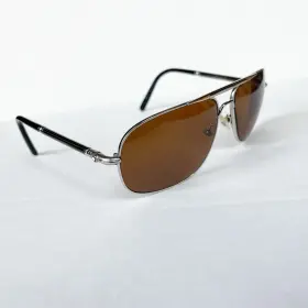 Mb513s Mont Blanc 16b Black Silver Aviator 61-14-140mm Sunglasses Frame Preowned
