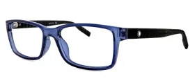 Mb0066o Montblanc New 004 56mm Blue Black Rubber Eyeglasses Frames Only Italy