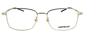 Mb0140ok Montblanc New 004 56mm Gold Black Square Eyeglasses Frames Italy