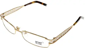 Mb152-f90 Montblanc Mont Blanc Eyeglasses Frame Women Mb152 F90 Rhinestones Gold Plated Rectangular Mb152-f90 Montblanc Mont Blanc Eyeglasses Frame Women Mb152 F90 Rhinestones Gold Plated Rectangular