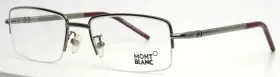55-19-135 Montblanc Mb440 008 Gunmetal Mens Rectangle Half Rim Eyeglasses B 34