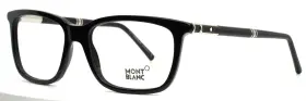 56-17-145 Montblanc Mb489 001 Black Mens Rectangle Full Rim Eyeglasses B 41
