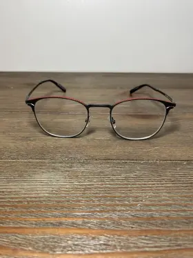 52-21-145 Morel 101340 Oga Gr03 Men S Eyeglasses Frames Red And Stainless Steel