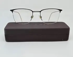 Morel 30248l Gn11 Matte Black Semi Rimless Eyeglasses Frame With Case France 55mm