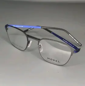 30301l Morel Black With Blue Accents Full Rim Eyeglass Frame 50/20/145 France 30301l Morel Black With Blue Accents Full Rim Eyeglass Frame 50/20/145 France