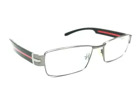 67490 Morel Oga Rf 000 Gunmetal Wooden Rectangular Eyeglasses 54-18 140 New