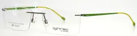 55-17-140 Morel 7775l Lightec Gv006 Grey Green Unisex Eyeglasses B 33