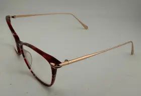 53-17-140 Morel Mp11 Eyeglasses Frames Only Red Stripe Cat Eye Full Rim