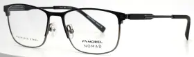 54-17-140 Morel Nomad 40144n Sp05 Black Mens Rectangle Full Rim Eyeglasses B 37