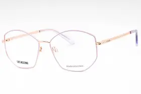 Mol623 Moschino Love Lta Eyeglasses Lilac Gold Copper Frame 55mm