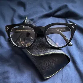 22-145 Moscot 51 Vilda Cat Eye Black Plastic Full Rim Eyeglasses