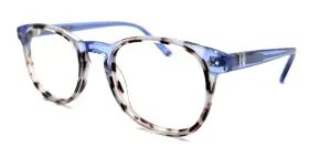 51-21-145 Muse 35-002492 New Class Blue Clear Tortoise Authentic Eyeglasses