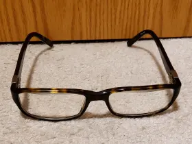 N8043 Nautica 310 Brown Gold Tortoise Eyeglasses Frames Full Rim Rectangular Euc