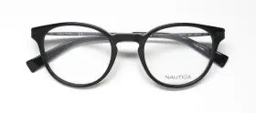 50-21-145 Nautica N8133 Lot Of 5 New Round Eyeglasses Black Retail 142 With Cases