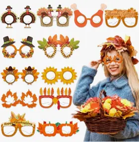 B0fqn2yj5q Ncozwo 24pc Thanksgiving Paper Eyeglasses Photo Prop Turkey Pumpkin Acorn Funny Party B0fqn2yj5q Ncozwo 24pc Thanksgiving Paper Eyeglasses Photo Prop Turkey Pumpkin Acorn Funny Party