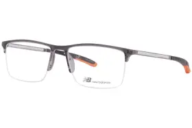 New Balance Nbe13658 Nbe13658-2 Limited Edition Eyeglasses Mens Grey Semi Rim 54mm