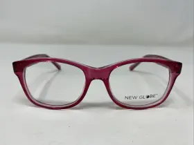 New Globe L4068 Pink 48-15-125 Crystal Full Rim Eyeglasses Frame Hh84