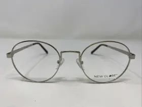 52-22-145 New Globe M594 Silver Metal Full Rim Eyeglasses Frame Ty68