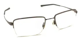 4195-010 Nike Flexon 4195 010 Gunmetal Silver Chrome Half Rim Eyeglasses Frames 54-19 145