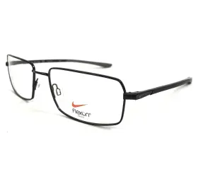 Nike 4286-002 With Flexon Eyeglasses Frames 4286 002 Black Rectangle Wire Rim 58-18-150