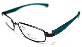 4635 Nike 034 Kids Gunmetal Green Rectangle Eyeglasses Frame 46-15 130 New