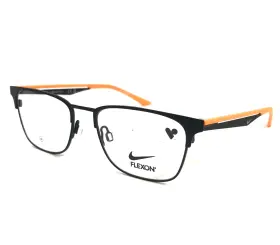 48-16-135 Nike 4644-008 Eyeglasses Frames 4644 008 Matte Black Total Orange Rectangle