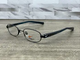 4670 Nike New Kids 007 Black Teal Blue Eyeglasses Flexon Frames 47/18/130