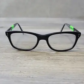 49-17-135 Nike 5538-001 Eyeglasses 5538 001 Black Gray Green Rectangular Frames Only