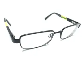 5573-011 Nike 5573 011 Black Gray Yellow Rectangle Eyeglasses Frames 48-16 130 Youth