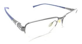 6051-060 Nike 6051 060 Titanium Black Blue Half Rim Eyeglasses Frames 54-15 145 Designer