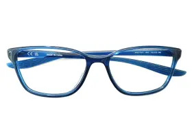 53-15-140 Nike 7027-405 Eyeglasses 7027 405 Clear Blue Square Full