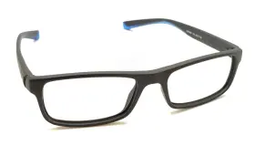 7090-018 Nike Live Free 7090 018 Matte Black Blue Rectangle Eyeglasses Frames 53-17 140
