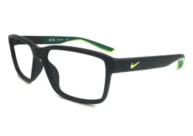 55-14-140 Nike 7092-001 Eyeglasses Frames 7092 001 Matte Black Volt Green Rectangle