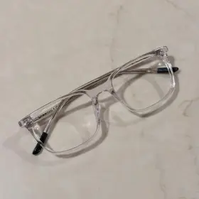 54-19-145 Nike 7141 7250 Clear Square Eyeglasses Frames Transparent Mens Womens