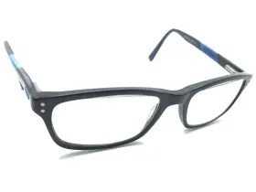 7237-011 Nike 7237 011 Black Blue Rectangle Eyeglasses Frames 52-17 140 Youth Sports