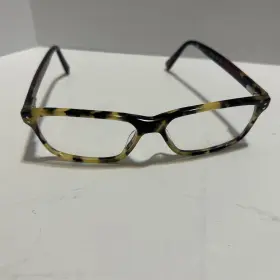 7239-215 Nike 7239 215 Brown Yellow Tortoise Rectangle Eyeglasses Frames 140 Men Women