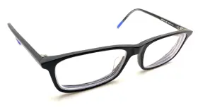 7252-006 Nike 7252 006 Matte Black Blue Rectangle Eyeglasses Frames 55-17 145 Designer