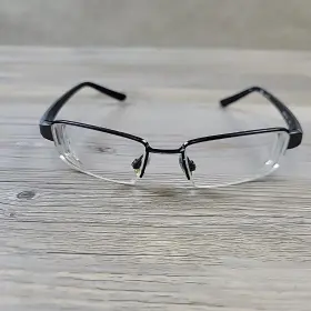 8064-002 Nike 8064 002 Matte Black Anthracite Half Rim Eyeglasses Frames 52-16 145 Mens