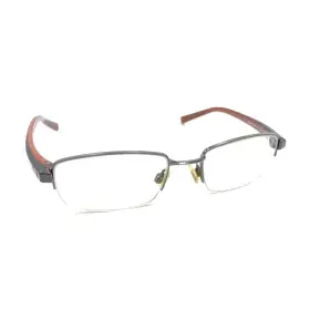 8072-089 Nike 8072 089 Dark Gunmetal Gray Orange Half Rim Eyeglasses Frames 49-18 140