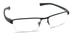 8097-001 Nike 8097 001 Black Half Rim Rectangle Eyeglasses Frames 55-17 140 Designer Men