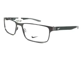 55-17-140 Nike 8131-073 Eyeglasses Frames 8131 073 Brushed Gunmetal Wolf Gray Rectangular