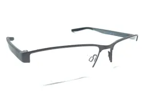8138-071 Nike 8138 071 Gunmetal Gray Half Eyeglasses Frames 56-16 140 Designer Men Women
