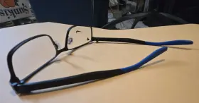 8131 Nike 886895432412 Satin Black Racer Blue 008 Eyeglasses Frames