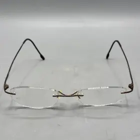 50-18-140 Nikon Nc09-0809 Eyeglasses Frames Nc09 0809 Brown Rectangular Rimless Frame Only